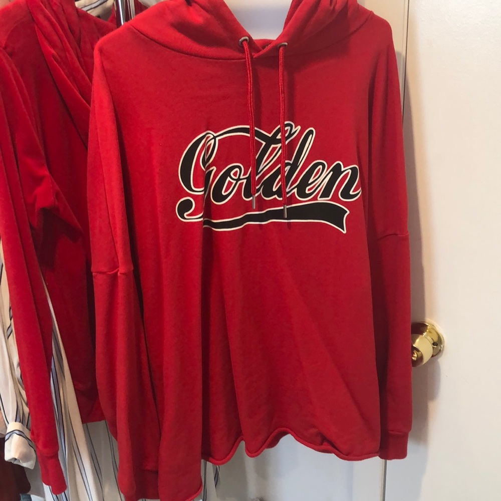 Golden red sweater